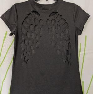 Angel wings cut out back shirt new size small